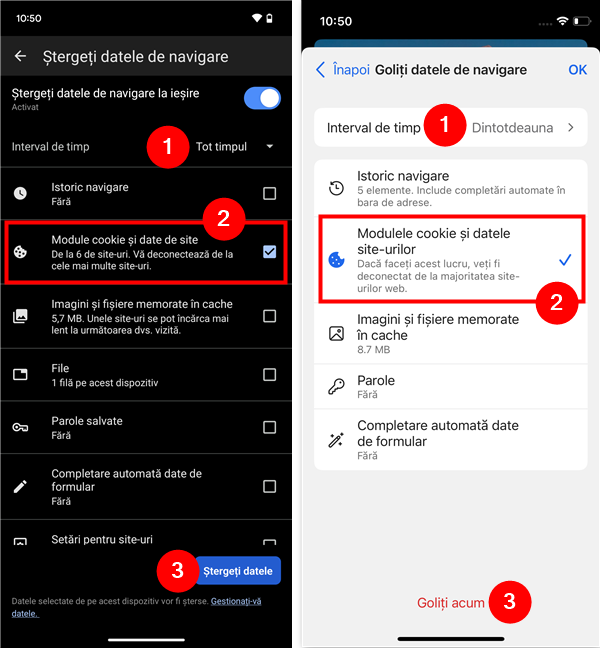Cum Ètergi cookie-uri în Edge pentru Android Èi pentru iPhone