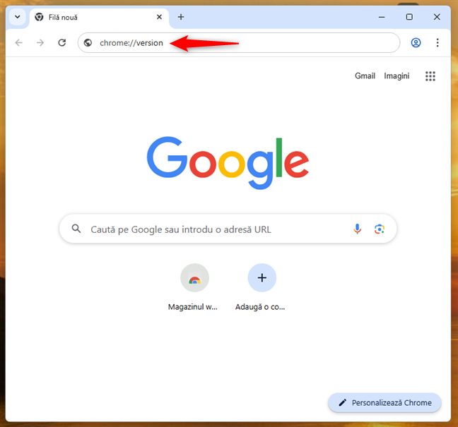 Introdu acest text în bara de adrese din Google Chrome, pe PC-ul tÄu