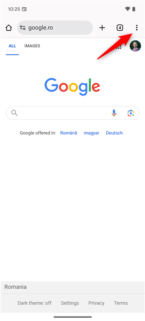 ApasÄ pe butonul cu trei puncte verticale