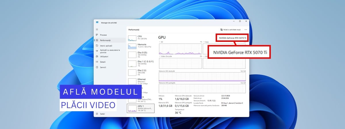 5 moduri în care afli ce placă video ai pe laptop sau PC