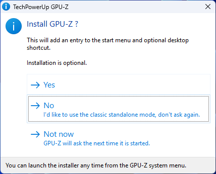 Deschide TechPowerUp GPU-Z