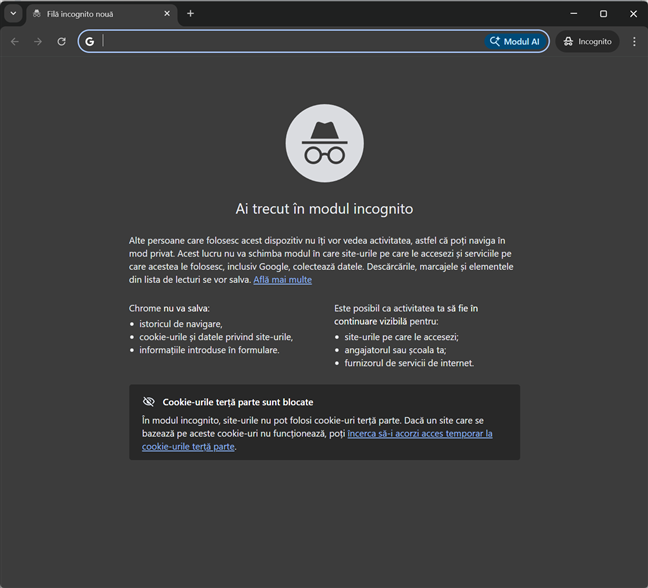 Modul Incognito &Atilde;&reg;n Google Chrome