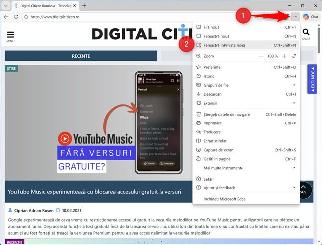 Acceseaz&Auml; navigarea InPrivate &Atilde;&reg;n Microsoft Edge