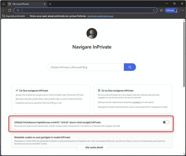Modul InPrivate &Atilde;&reg;n Microsoft Edge
