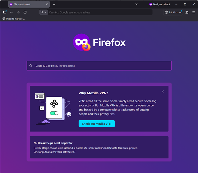 Navigarea privat&Auml; &Atilde;&reg;n Firefox