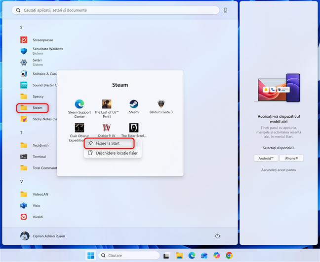 FixeazÄ la Start un joc de pe Steam