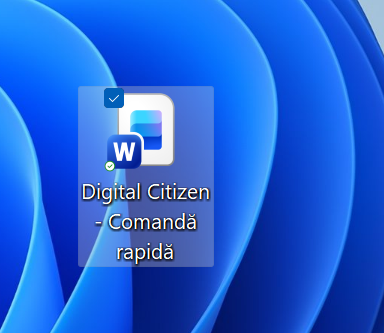 ScurtÄtura cÄtre fiÈier este adÄugatÄ pe desktop