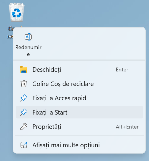 AdaugÄ aplicaÈii de pe desktop la secÈiunea Fixat din Meniul Start