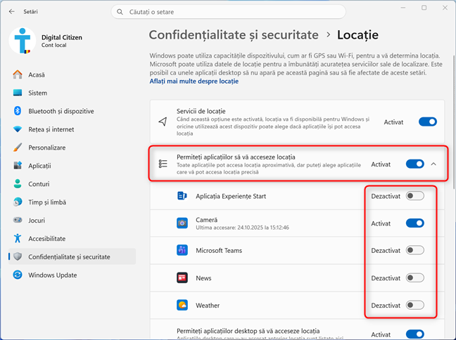 Alege ce aplica&Egrave;ii &Atilde;&reg;&Egrave;i acceseaz&Auml; loca&Egrave;ia