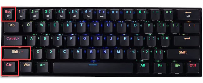 ApasÄ simultan Ctrl + Shift + Esc