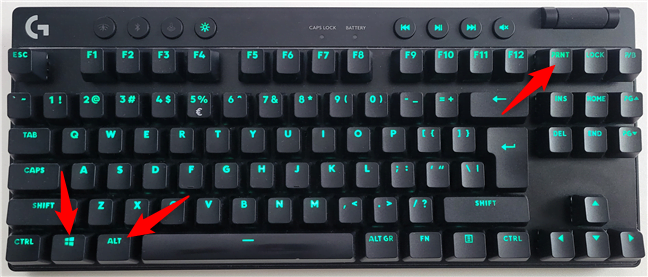 CombinaÈie de taste pentru capturi de ecran: Win + Alt + Print Screen