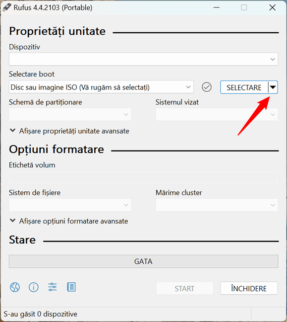 ApasÄ pe mica sÄgeatÄ de lângÄ Selectare