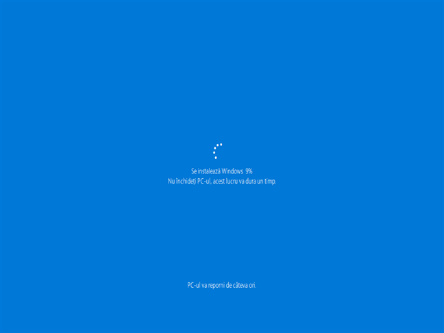Instalarea Windows 10 ca parte a procesului de resetare a PC-ului tÄƒu