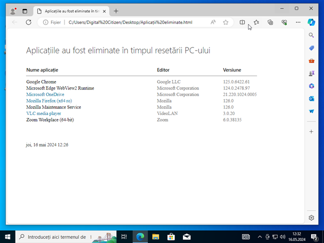AplicaÈ›ii eliminate Ã®n timpul resetÄƒrii PC-ului