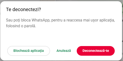 Confirm&Auml; deconectarea
