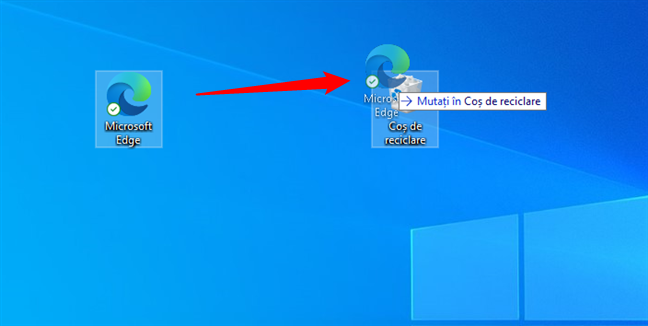 Cum Ètergi scurtÄturile de pe desktop trÄgându-le Èi plasându-le în CoÈ de reciclare