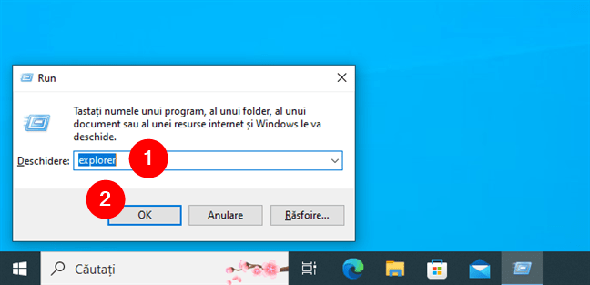Deschide File Explorer din fereastra Executare