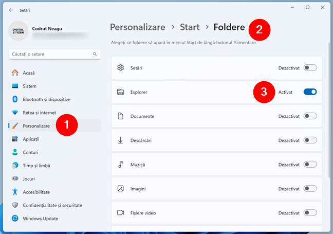 Cum adaugi un buton pentru File Explorer Ã®n Meniul Start din Windows 11