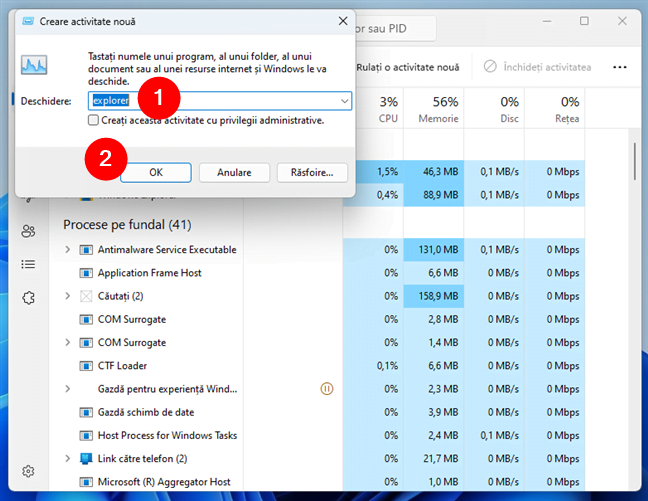 Cum deschizi File Explorer folosind Managerul de activitÄƒÈ›i din Windows 11