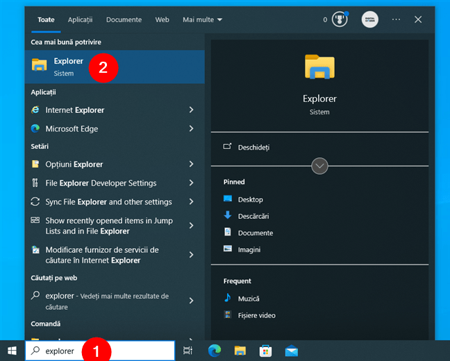 Cum deschizi File Explorer Ã®n Windows 10 folosind cÄƒutarea