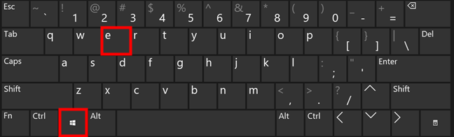 CombinaÈ›ia de taste pentru a deschide File Explorer este Win + E