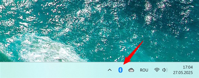 Pictograma Bluetooth afiÈ™atÄƒ Ã®n bara de activitÄƒÈ›i din Windows 11
