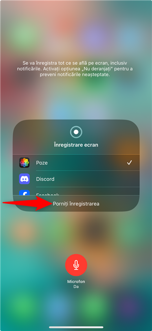 Cum înregistrezi ecranul pe iPhone
