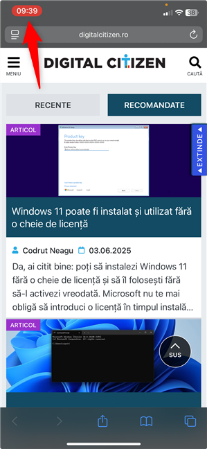 ApasÄ pe bara roÈie pentru a opri Ãnregistrare ecran pe iPhone