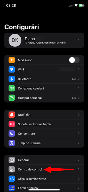 AcceseazÄ Centru de control