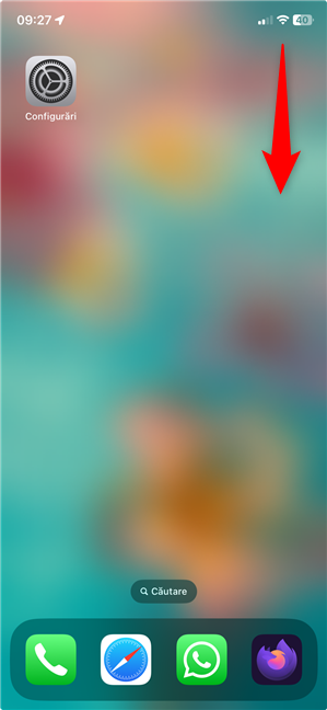 Deschide Centrul de control în iOS 18