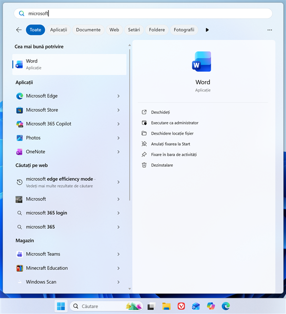 Imediat ce tastezi ceva, rezultatele de c&Auml;utare sunt afi&Egrave;ate