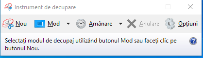 Instrument de decupare în Windows 10