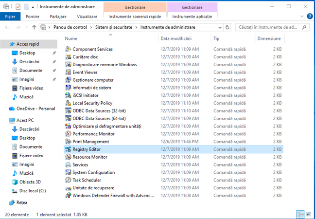 Loca&Egrave;ia Registry Editor &Atilde;&reg;n Panoul de control
