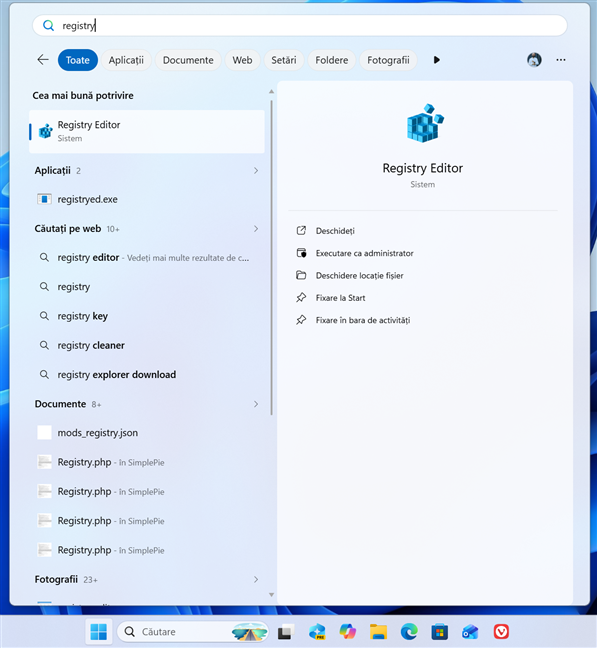 Caut&Auml; Registry Editor &Atilde;&reg;n Windows 11