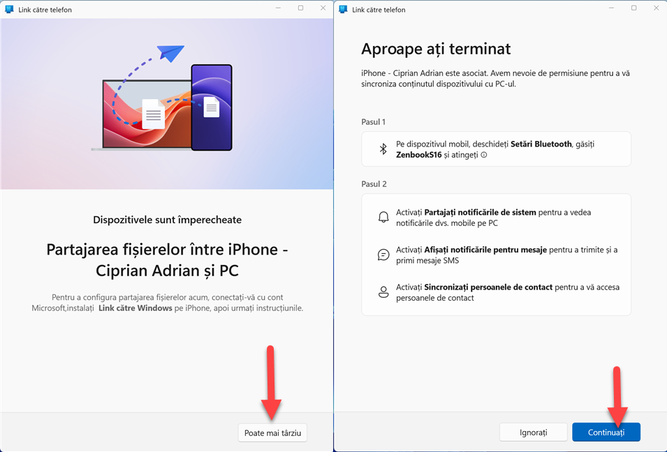 Configureaz&Auml; partajarea fi&Egrave;ierelor &Atilde;&reg;ntre iPhone &Egrave;i PC
