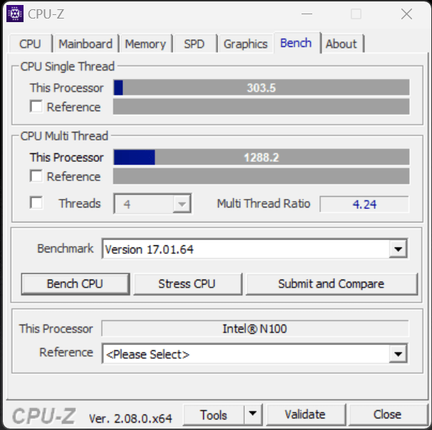 Rezultate Ã®n CPU-Z
