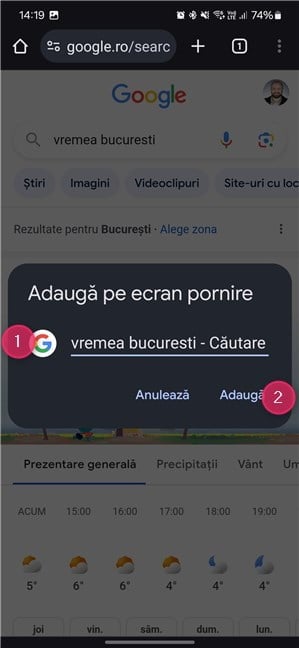 DenumeÈ™te scurtÄƒtura È™i apasÄƒ pe AdaugÄƒ