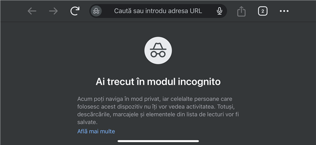 Modul Incognito Ã®n Google Chrome