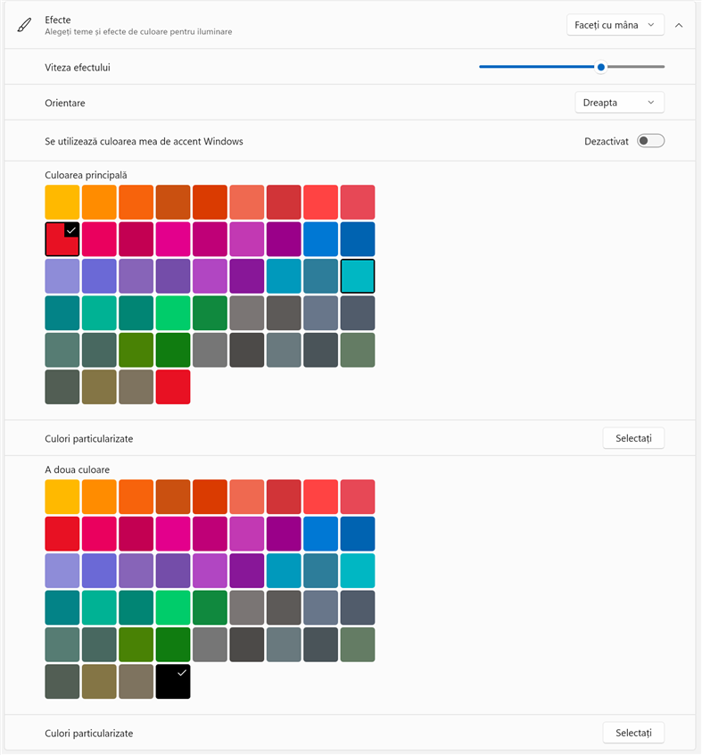 Unele efecte RGB folosesc douÄƒ culori