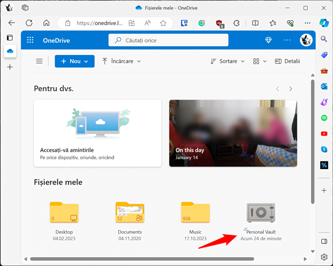 AcceseazÄƒ site-ul OneDrive Ã®ntr-un browser web