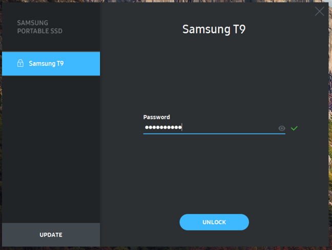 Samsung T9 este compatibil cu criptarea hardware