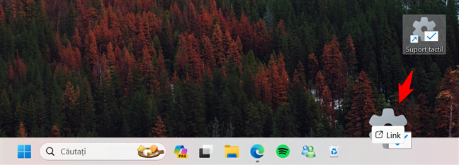 Trage scurtÄƒtura Ã®n bara de activitÄƒÈ›i din Windows 11