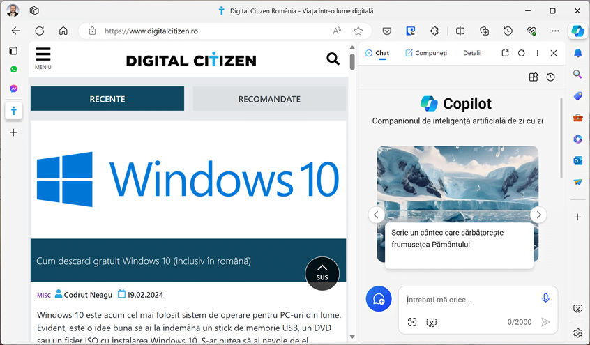 Copilot Ã®n Microsoft Edge