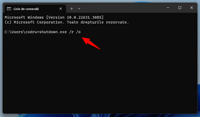 Cum reporneÈ™ti un calculator cu Windows 11 Ã®n Safe Mode with Networking folosind CMD