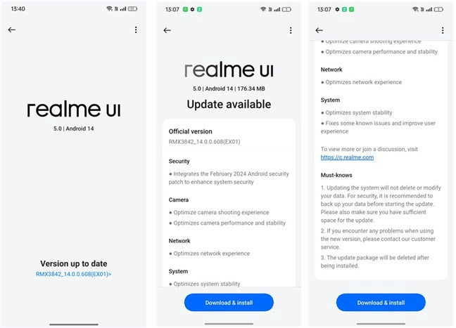 realme 12 Pro 5G este dotat cu Android 14 Èi realme UI 5.0