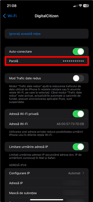 Cum verifici parola Wi-Fi pe iPhone pentru orice reÈea