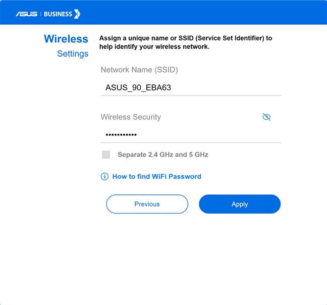 Setarea detaliilor de conectare