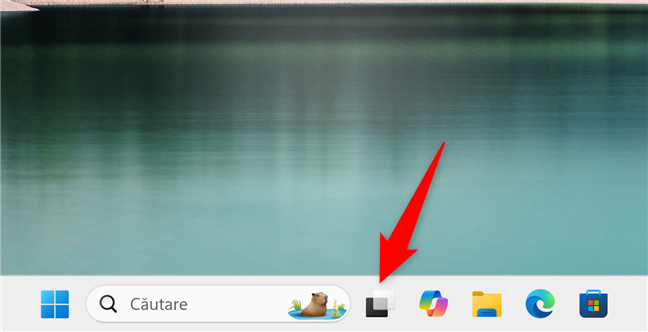 Butonul Vizualizare activitate din bara de activitÄÈi în Windows 11
