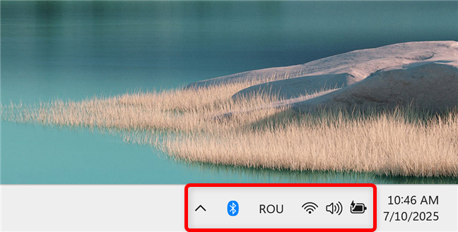 Pictogramele din bara de sistem în Windows 11