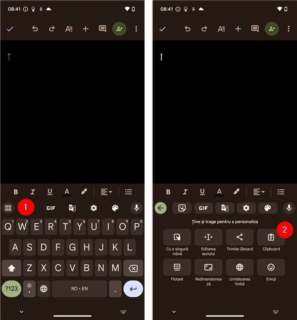 Cum deschizi Clipboardul în Google Gboard